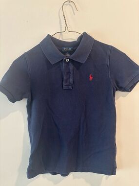 Polo by Ralph Lauren Navy Polo with Yellow Logo Tag